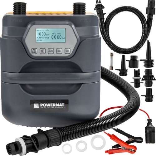 POMPKA ELEKTRYCZNA 20psi DO DESKI SUP PONTONÓW MATERACY SAMOCHODOWA 12V DC