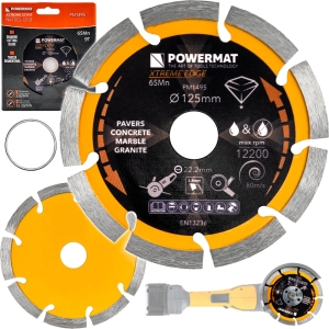 TARCZA DIAMENTOWA 125mm 9T DO BETONU CERAMIKI GRANITU CEGŁY 22.2mm 12200rpm