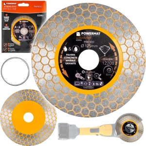 TARCZA DIAMENTOWA HEX 1.6mm 125mm DO CERAMIKI BETONU CEGŁY 22.2mm 12200rpm