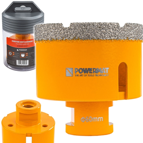 OTWORNICA DIAMENTOWA 60mm KORONKA WIERTŁO M14 DO GRESU PŁYTEK GLAZURY