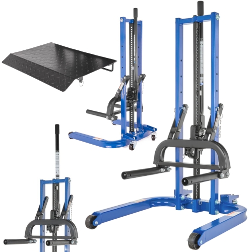 PODNOŚNIK HI-LIFT JEDNOKOLUMNOWY MOBILNY 816KG UCHWYT WIDŁOWY +PODSTAWA