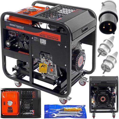 AGREGAT PRĄDOTWÓRCZY GENERATOR PRĄDU DIESEL 9000W 220V/50Hz AVR 4-SUW