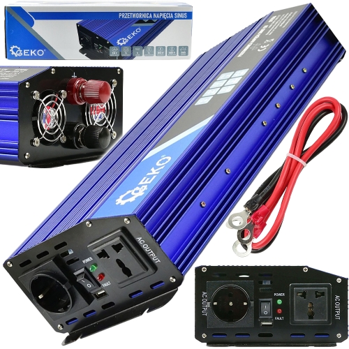PRZETWORNICA NAPIĘCIA 12V / 230V CZYSTY SINUS 2000 / 4000W 