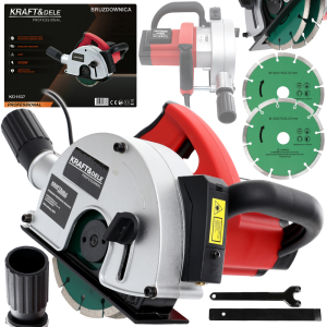 BRUZDOWNICA ELEKTRYCZNA DO BETONU 3100W LASER WALIZKA 2 TARCZE 150mm 230V