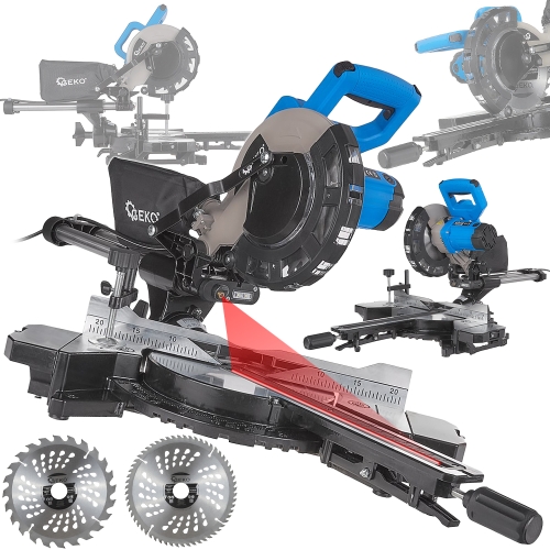 PIŁA UKOSOWA Z POSUWEM UKOŚNICA PRZECINARKA 1700W 210mm + LASER 