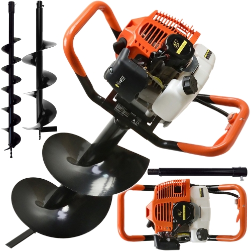 WIERTNICA SPALINOWA GLEBOWA ŚWIDER 62ccm 1,4kW + WIERTŁA 10cm 20cm 30cm