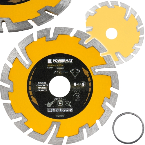 TARCZA DIAMENTOWA SEGMENTOWA 125mm DO BETONU GRANITU CEGŁY 12200rpm