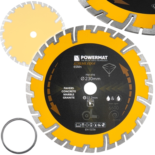 TARCZA DIAMENTOWA SEGMENTOWA 230mm DO BETONU GRANITU CEGŁY 6600rpm