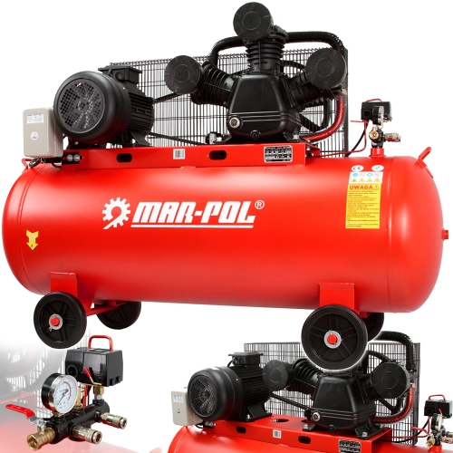 KOMPRESOR OLEJOWY SPRĘŻARKA POWIETRZA 300L 3 TŁOKI 7,5 kW 400V/50Hz 8 BAR