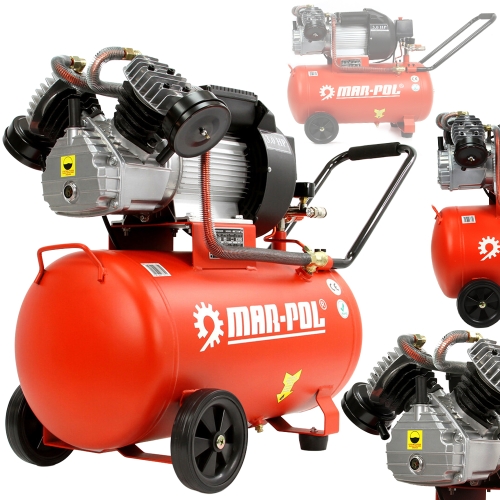 KOMPRESOR OLEJOWY SPRĘŻARKA POWIETRZA 2-TŁOKI 50L 2,2kW 3KM 230V 8 BAR