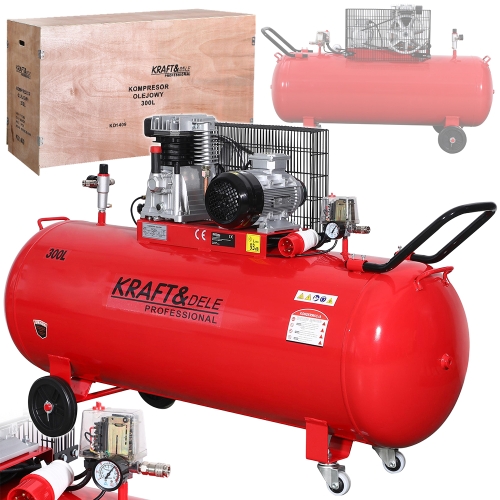 KOMPRESOR OLEJOWY SPRĘŻARKA POWIETRZA 300L 9,5kW 8 BAR 400V/50Hz REDUKTOR 	