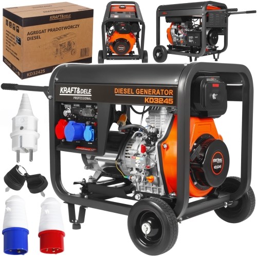 AGREGAT PRĄDOTWÓRCZY GENERATOR PRĄDU DIESEL 8kW 12V/220V/400V 32A 3-FAZOWY