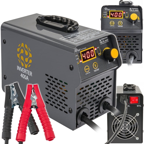 PROSTOWNIK AKUMULATOROWY INWERTOROWY Z ROZRUCHEM 400A 12/24V ŁADOWARKA 40A