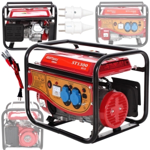 AGREGAT PRĄDOTWÓRCZY GENERATOR PRĄDU 1500W 12/230V JEDNOFAZOWY AVR BENZYNA 