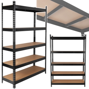 REGAŁ METALOWY MAGAZYNOWY 180X120X40CM 5 PÓŁEK 280KG NA PÓŁKĘ WZMOCNIONY 