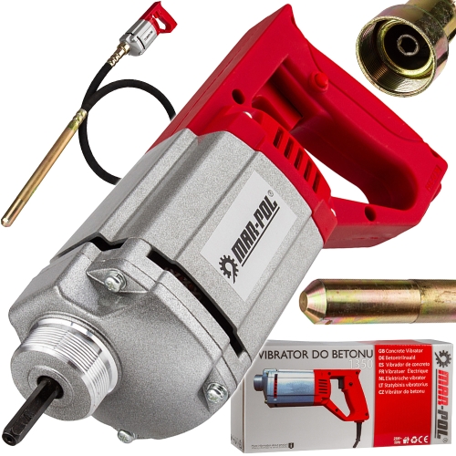 WIBRATOR ZAGĘSZCZARKA DO BETONU 230V/50Hz 1350W + BUŁAWA 2M