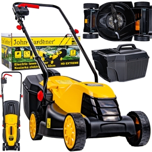 KOSIARKA ELEKTRYCZNA 1300W DO TRAWY 32 CM Z REGULACJĄ 25-60mm +KOSZ 30L