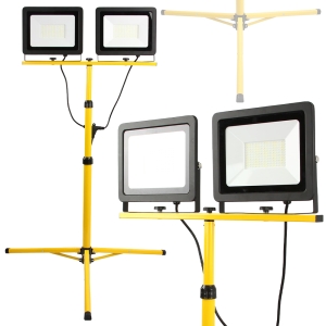 LAMPA ROBOCZA HALOGEN LED BIAŁY NA STOJAKU 4500LM 2x100W 4000K