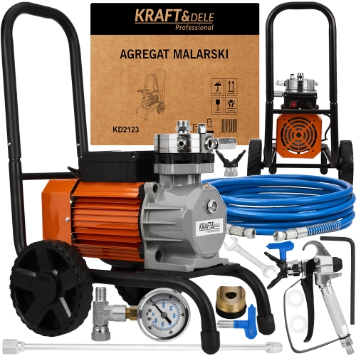 AGREGAT MALARSKI HYDRODYNAMICZNY NATRYSKOWY 3500W 15L PISTOLET LANCA 225bar