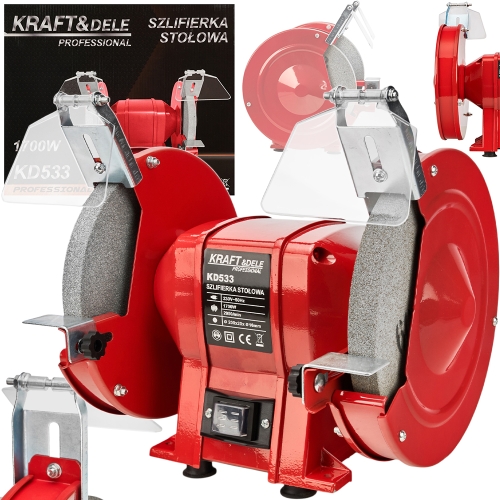ZESTAW SZLIFIERKA STOŁOWA TARCZOWA KAMIENIOWA DWUKAMIENIOWA 1700W 200mm