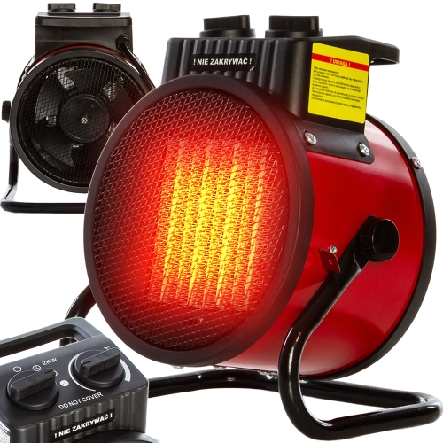 NAGRZEWNICA ELEKTRYCZNA DMUCHAWA 2kW FARELKA GRZEJNIK 230V/50Hz