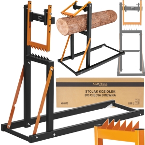 STABILNY STOJAK DO CIĘCIA KŁÓD DREWNA DRZEWA KOZIOŁEK PODPORA 25–230mm STAL