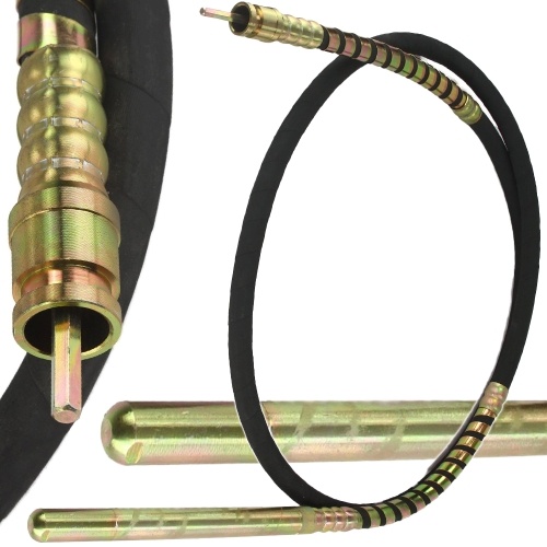 BUŁAWA WĄŻ DO WIBRATORA DO BETONU 4m x 38mm SZYBKOZŁĄCZKA 