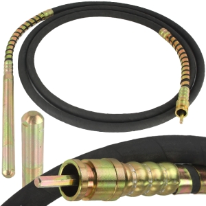 BUŁAWA WĄŻ DO WIBRATORA DO BETONU 6m x 38mm SZYBKOZŁĄCZKA 