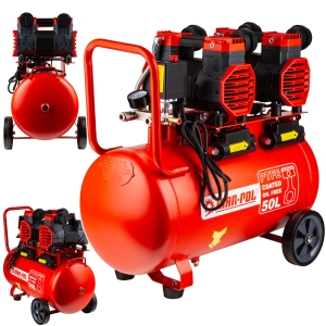KOMPRESOR BEZOLEJOWY SPRĘŻARKA POWIETRZA 50L 8BAR 400l/min 4-TŁOKI 2.2kW