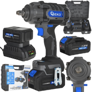 KLUCZ UDAROWY AKUMULATOROWY BEZSZCZOTKOWY 2X4,0AH 850NM 21V M4–M24 WALIZKA