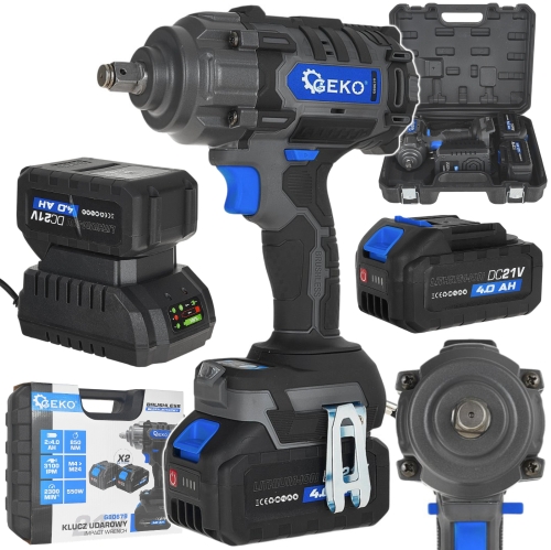 KLUCZ UDAROWY AKUMULATOROWY BEZSZCZOTKOWY 2X4,0AH 850NM 21V M4–M24 WALIZKA