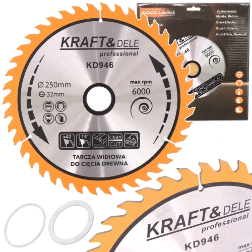 TARCZA WIDIOWA DO DREWNA WIDIA 250 mm x 32 mm 42T