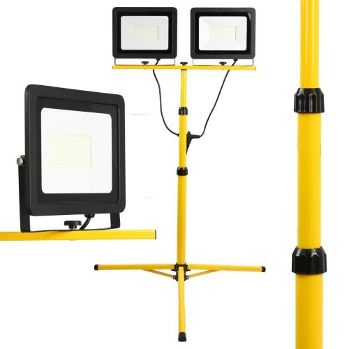 HALOGEN LED BIAŁY NA STOJAKU 4500LM 2X100W 4000K