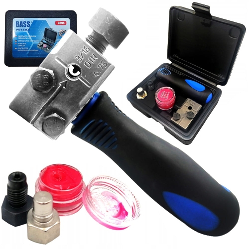 PRASKA DO ZARABIANIA KOŃCÓWEK RUREK PRZEWODÓW HAMULCOWYCH ZESTAW