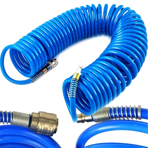WĄŻ SPIRALNY PRZEWÓD PNEUMATYCZNY DO KOMPRESOR 8x12mm DŁUGOŚĆ 20M