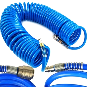 WĄŻ SPIRALNY PRZEWÓD PNEUMATYCZNY DO KOMPRESOR 8x12mm DŁUGOŚĆ 15M