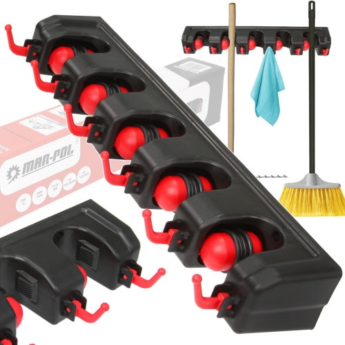 AUTOMATYCZNY WIESZAK NA NARZĘDZIA OGRODOWE MIOTŁY 5 MIEJSC 6 WIESZAKÓW