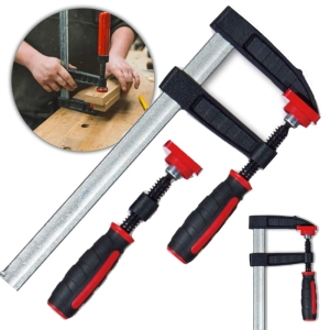 ŚCISK STOLARSKI ŚRUBOWY TYP F 370KG - 600 X 80 MM