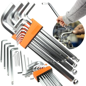 KLUCZE IMBUSOWE Z KULKĄ DŁUGIE HEX DUŻE IMBUS 13el