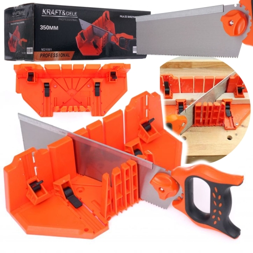 PIŁA RĘCZNA ZE SKRZYNKĄ UCISOWĄ DREWNA Z KORYTKIEM UCIOSOWA SKRZYNKA