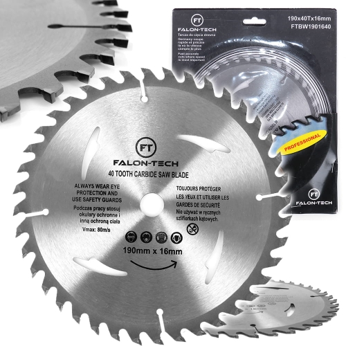 TARCZA PIŁA WIDIOWA DO CIĘCIA DREWNA MOCNA 190x40Tx16mm