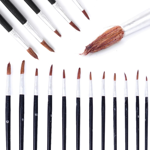 PĘDZLE MALARSKIE UNIWERSALNE ZESTAW PĘDZELKÓW MALARSKICH DO FARB 12 SZT.