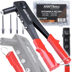 ZESTAW KOMPLET NITOWNICA RĘCZNA DO NITÓW 2,4 - 4,8mm + NITY 500 SZT