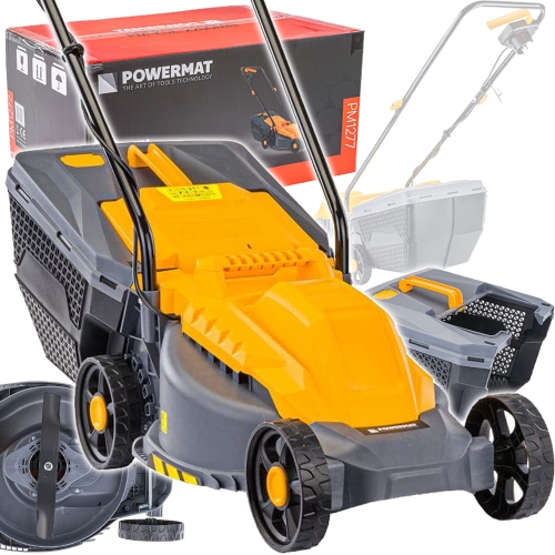 KOSIARKA ELEKTRYCZNA DO TRAWY 2200W NÓŻ 32CM LEKKA DUŻY KOSZ 30L