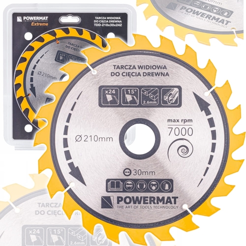 TARCZA WIDIOWA TARCZOWA WIDIA DO DREWNA 210x30mm 24Z