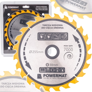 TARCZA WIDIOWA DO CIĘCIA DREWNA PIŁY PIŁA 255x30mm 24Z