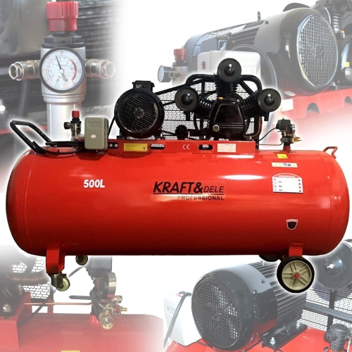 KOMPRESOR OLEJOWY SPRĘŻARKA 500L 8BAR 14,6KM 3-TŁOKI 400V SEPARATOR
