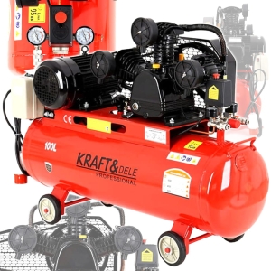KOMPRESOR OLEJOWY SPRĘŻARKA 100L 4,1kW/5,6KM 400V/60Hz 3 TŁOKI 2 MANOMETRY