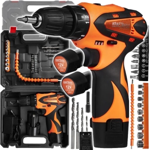 WIERTARKO-WKRĘTARKA AKUMULATOROWA 18V ZESTAW BITY WALIZKA + 2x AKUMULATOR