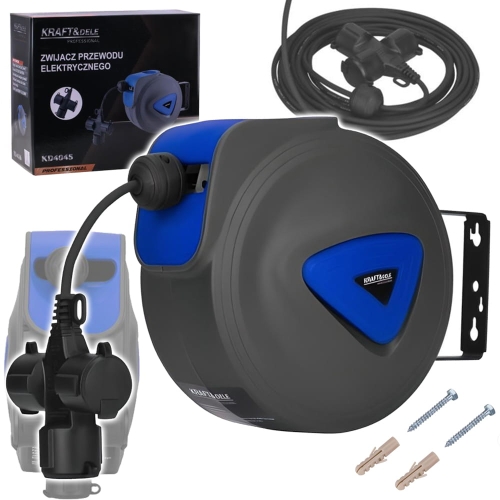 PRZEDŁUŻACZ AUTOMATYCZNY ZE ZWIJACZEM 3x1,5MM 10M 